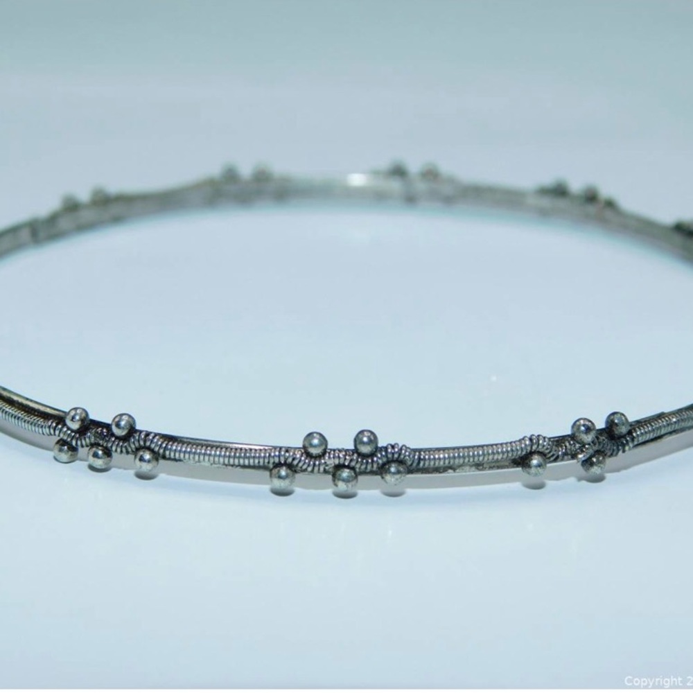 Beautiful Intricate Metal Work Bangle - 2.75 inches